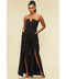 Open Slit Bustier Jumpsuit BLACK