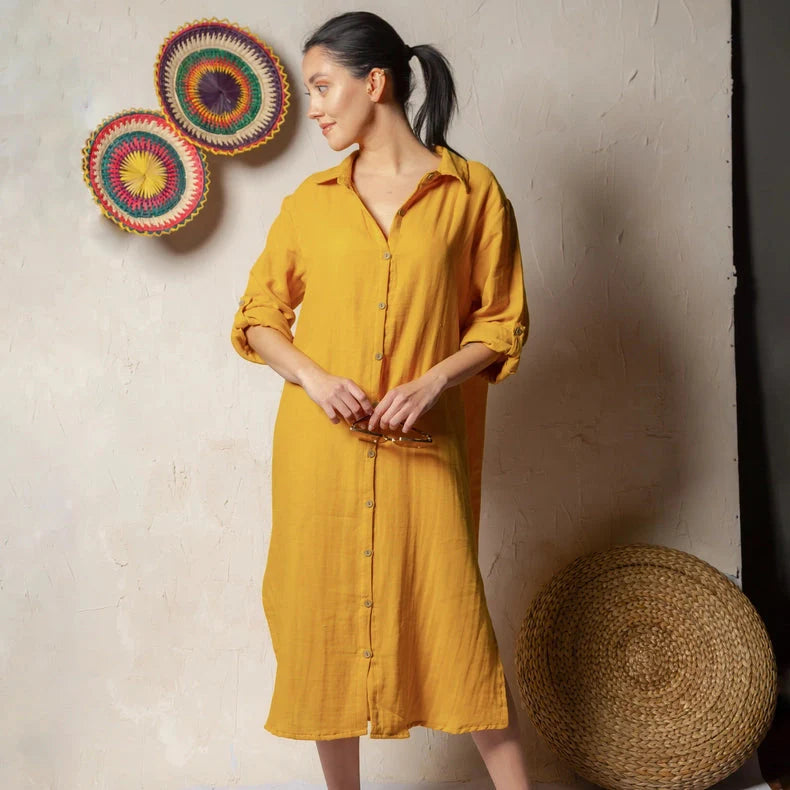 Organic Muslin Cotton White Shirt