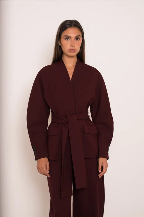 Ori Belted Kimono-Style Jacket