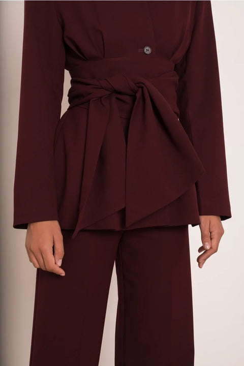 Ori Belted Peplum Jacket