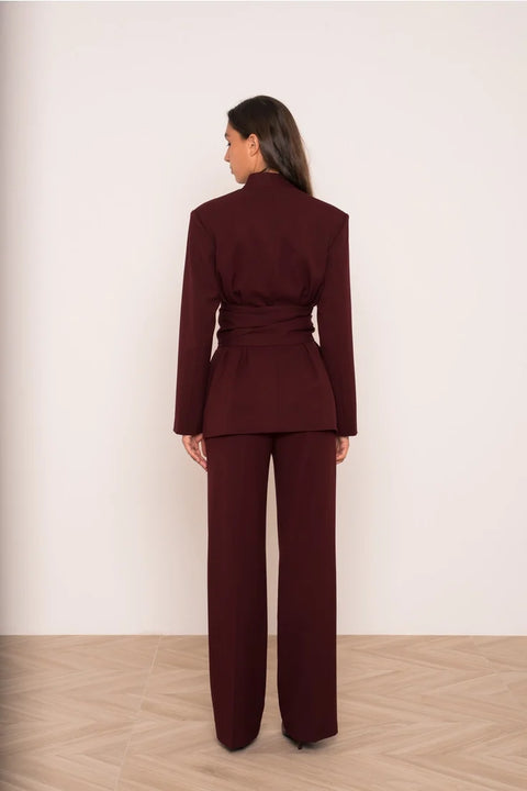 Ori Belted Peplum Jacket