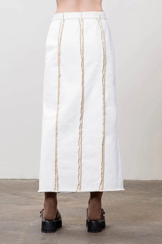 Overlock Midi Skirt