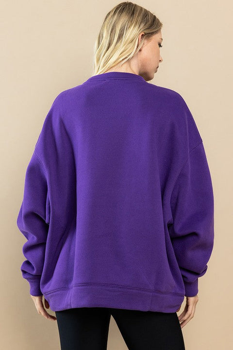 Oversized Sweatshirt - Brown