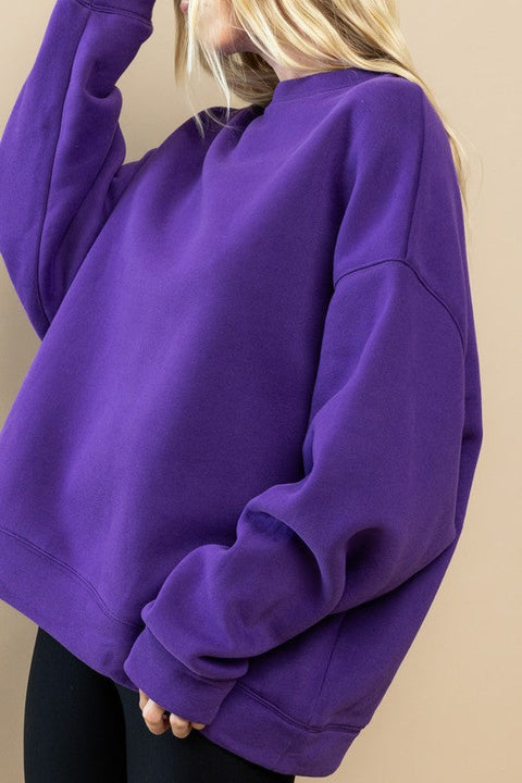 Oversized Sweatshirt - Brown