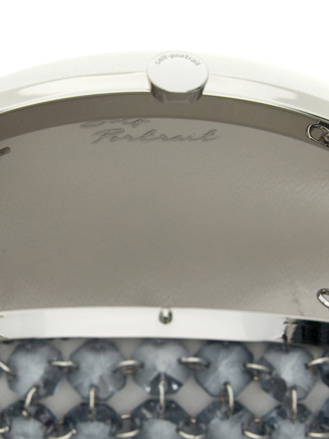Self-Portrait Crystal Chain Clutch
