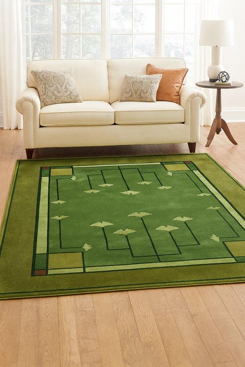 Arts and Crafts Collection Area Rug Ultra Soft Washable Rug, Non Slip Area Rug Indoor, Stain Resistant Rugs for Living Room Bedroom Vintage Home Decor
