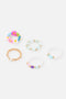 Pastel Beaded Ring Set