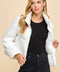 Peplum Bubbled Hem Puffer Jacket