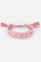 Pink WWJD Embroidered Bracelet