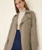 Plaid Belted Trench Coat
