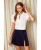 Poplin Short Puff Sleeve Blouse Ivory