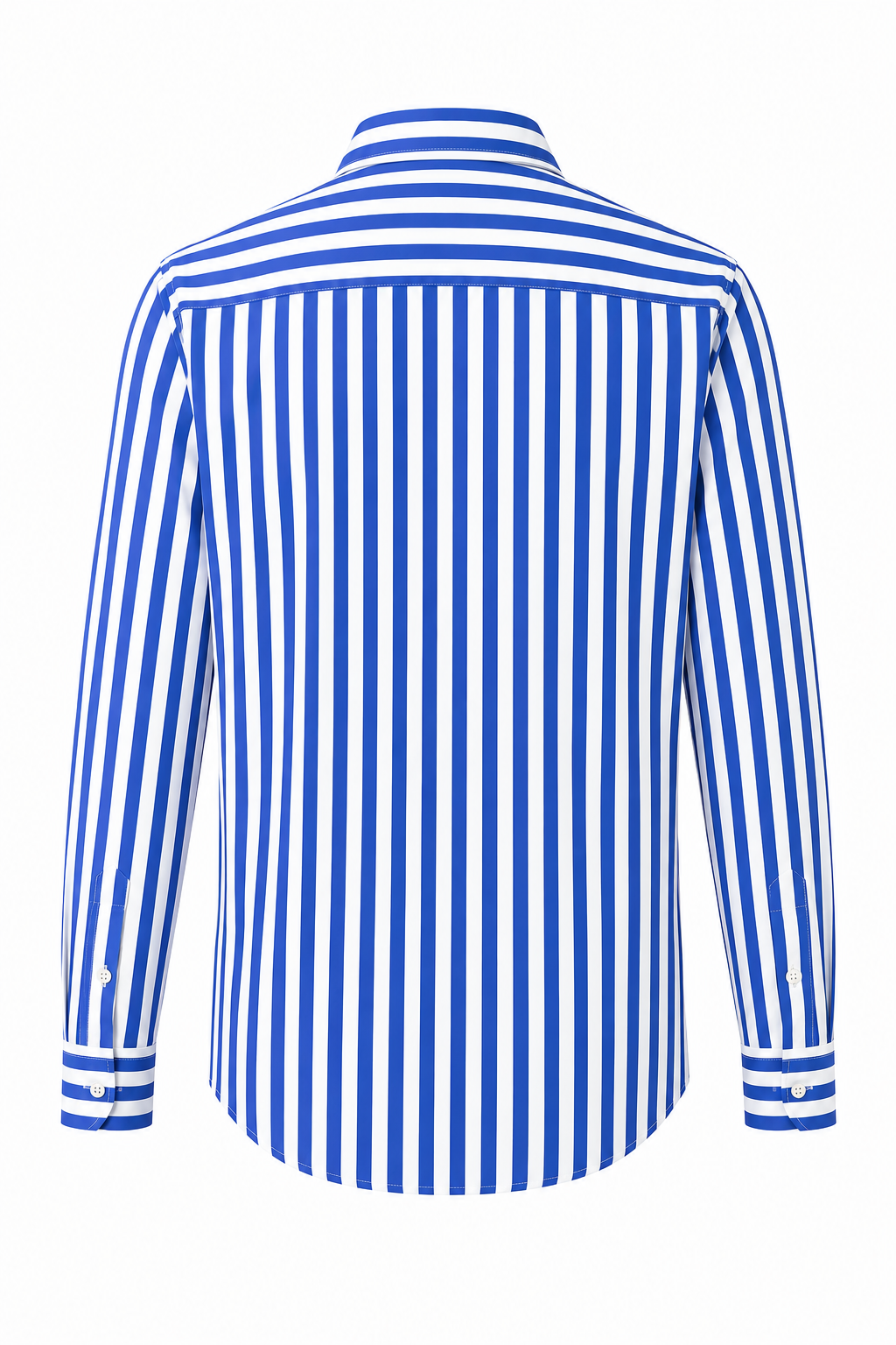 Premium Blue & White Vertical Stripe Cotton Shirt