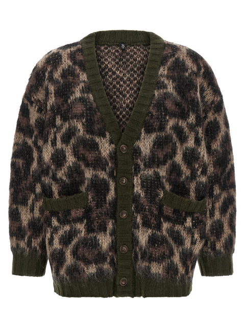 R13 Animal Print Cardigan