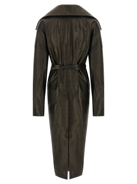 Rick Owens Dracucollar Belted Coat