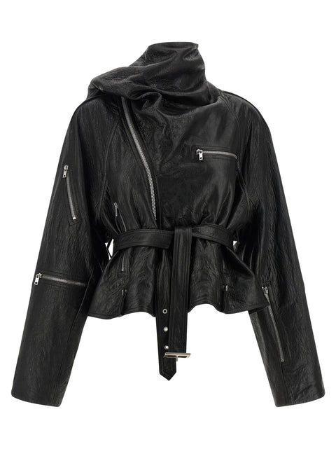Rick Owens Cropped Scarf Flight Jacket