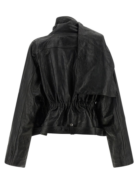 Rick Owens Cropped Scarf Flight Jacket