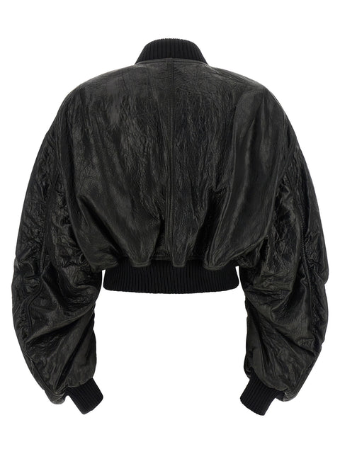 Rick Owens Secchia Cropped Flight Bomber Jacket