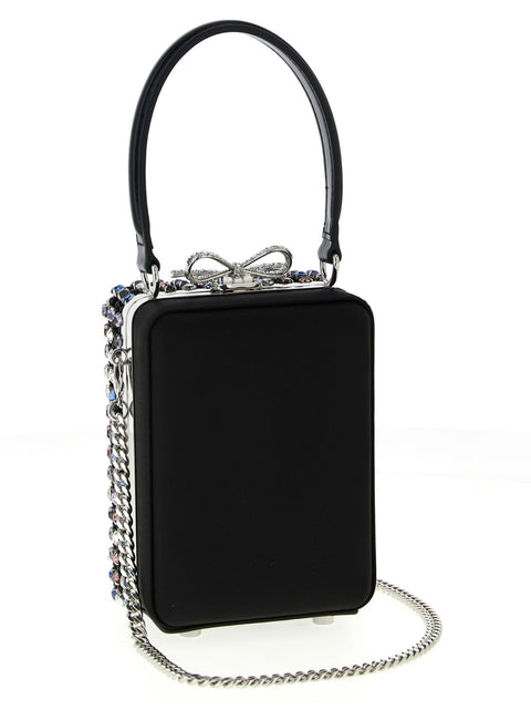 Self-Portrait Multi Crystal Chainmail Handbag