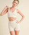 Racerback Bra And Shorts Set - Cream