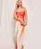 Radiance Ombre Strapless Bias Cut Maxi Dress in Hibiscus Cosmo