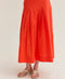 Remi Poplin Box Pleated Midi Skirt