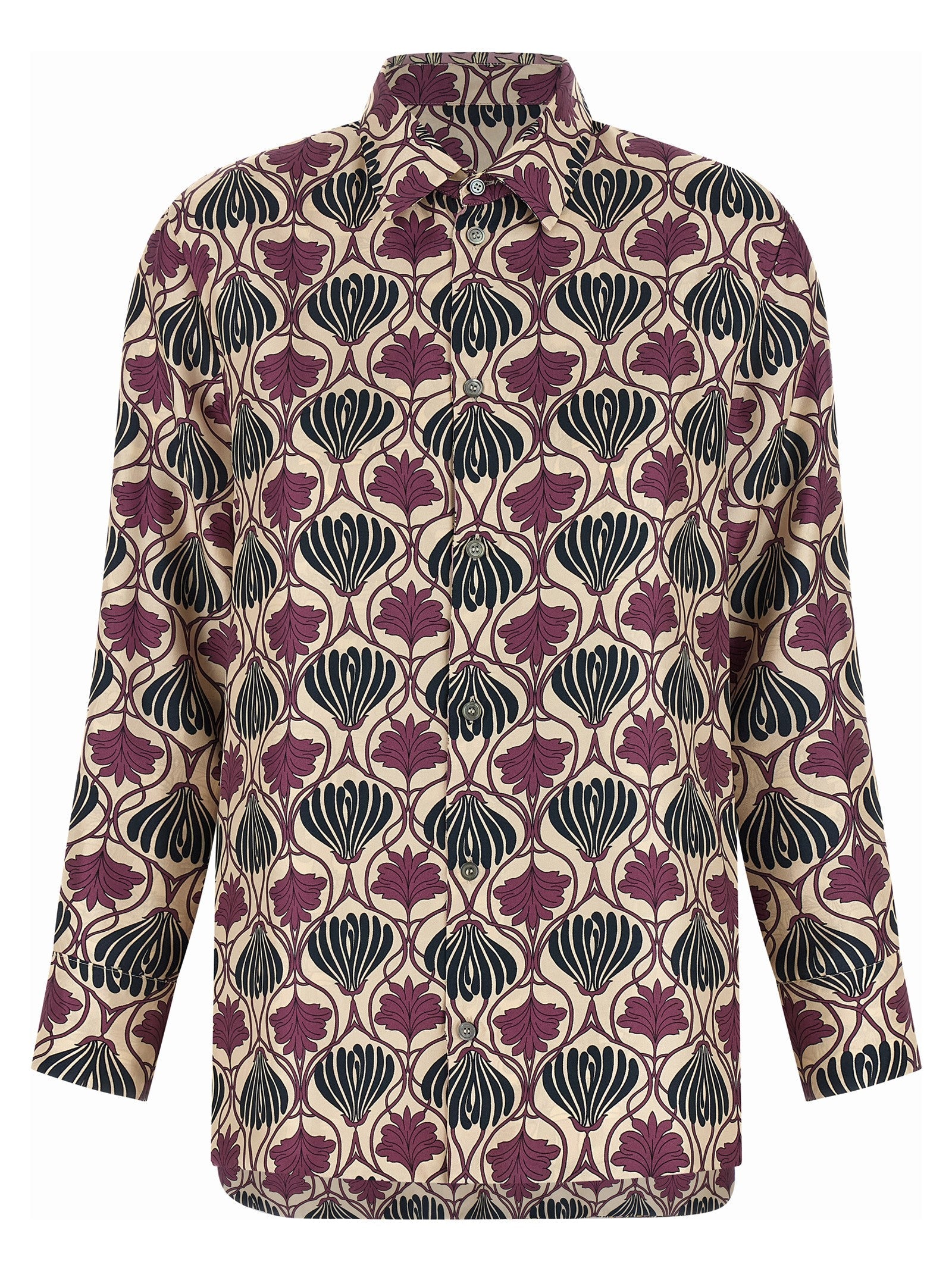 Reversible Patterned Silk Twill Shirt
