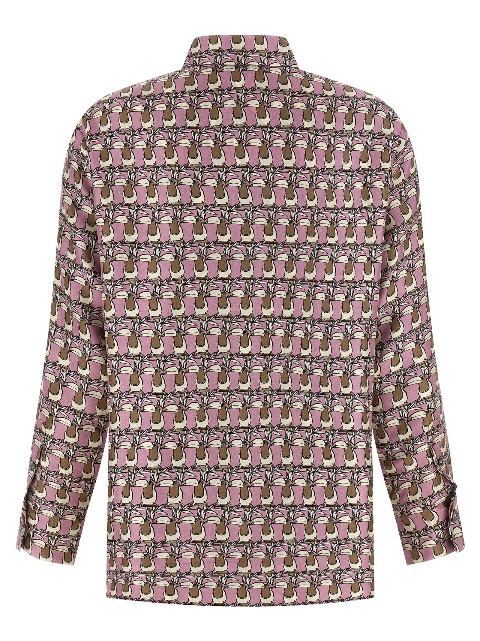 Reversible Patterned Silk Twill Shirt