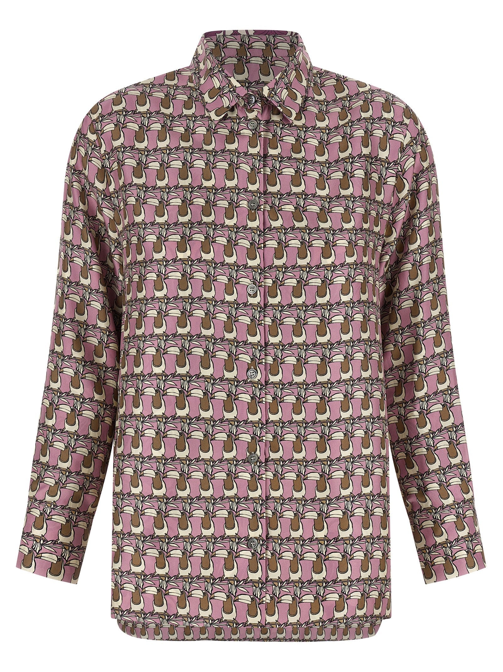 Reversible Patterned Silk Twill Shirt
