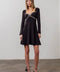 Flare Mini Dress with Rhinestone Detail