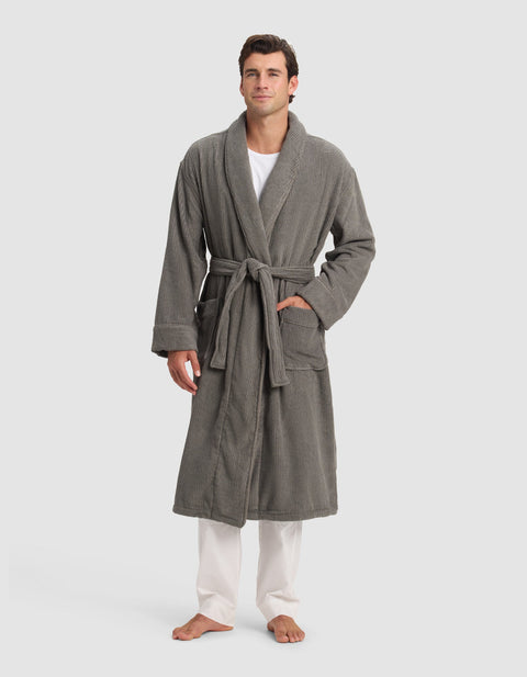 Ribbed Terry Bath Robe