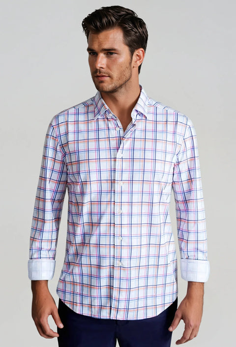Rob Plaid Long Sleeve Tech Shirt