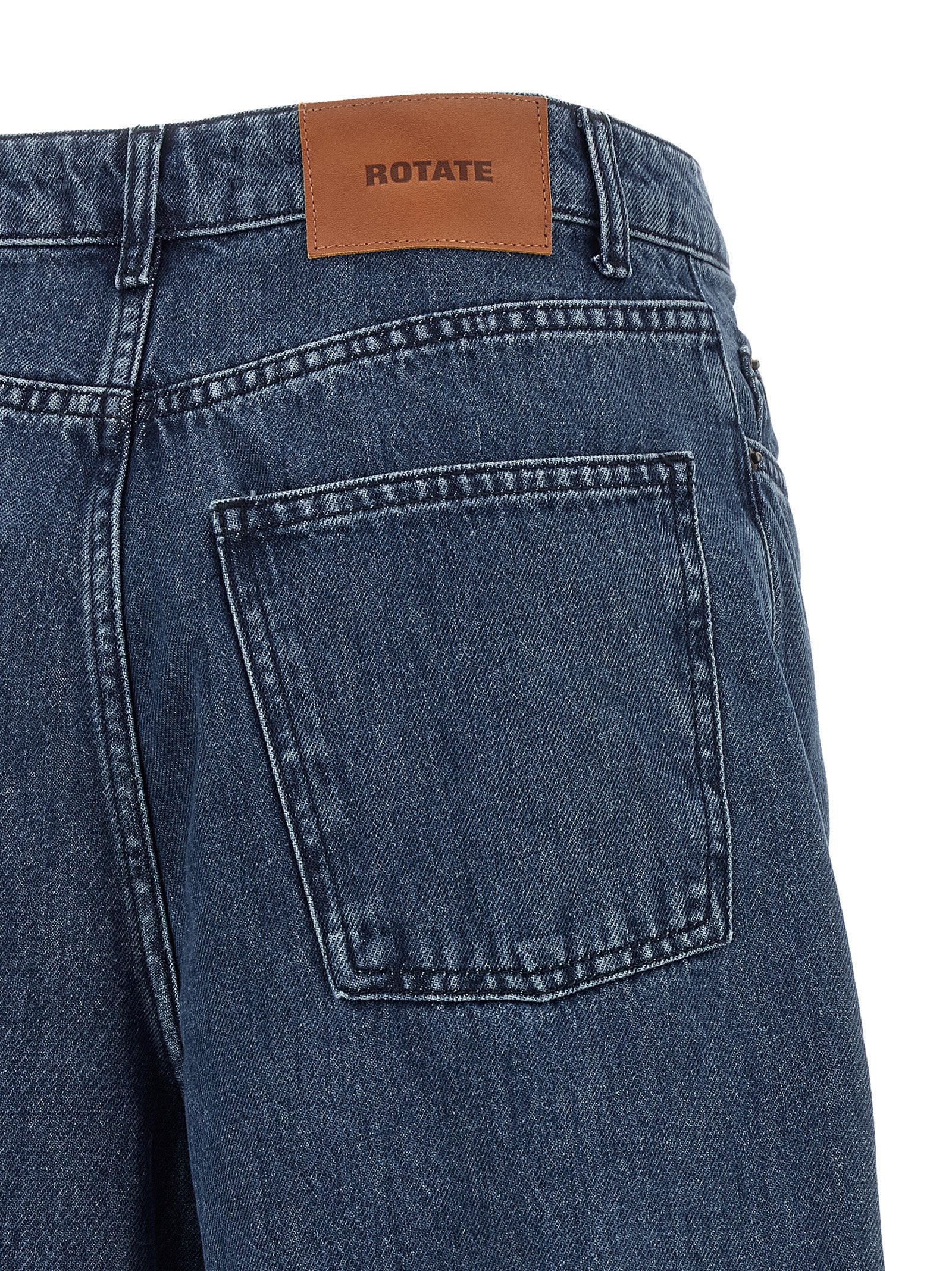 Rotate Birger Christensen Draped Barrel Leg Jeans
