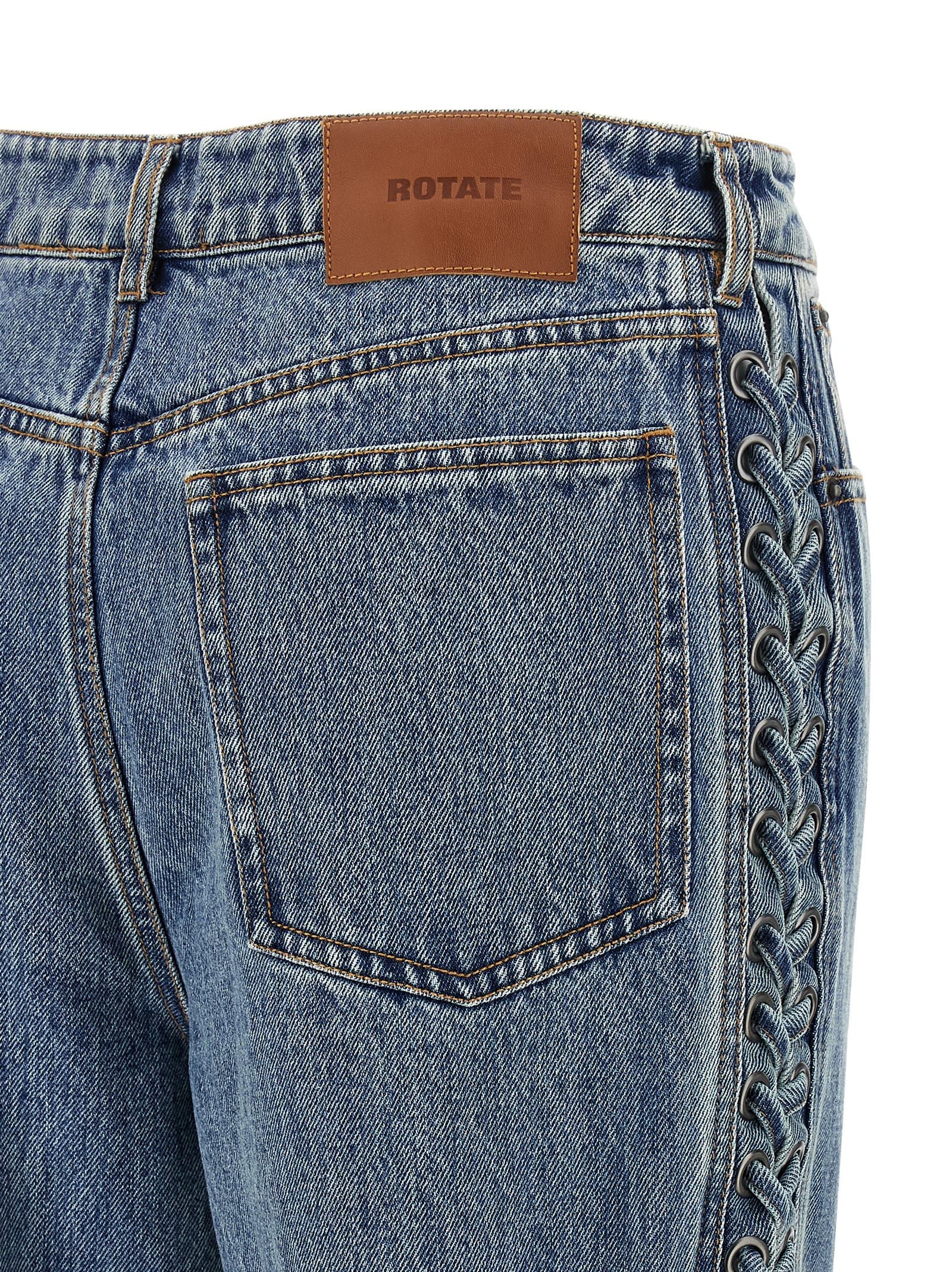Rotate Birger Christensen Laced Straight Leg Jeans