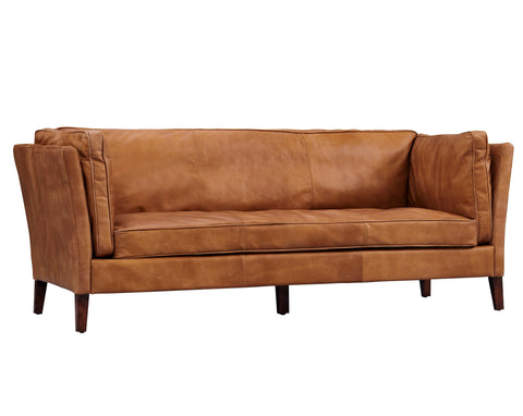 Kenmore Leather Sofa - Light Brown