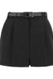 Elisabetta Franchi Belted Wool Shorts