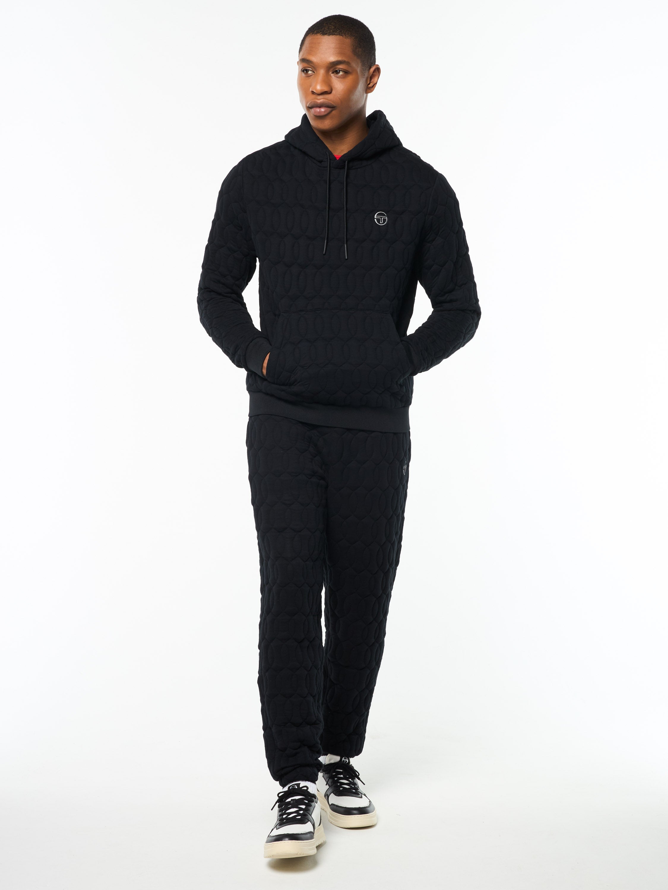 Aversa Quilted Hoodie- Black Beauty
