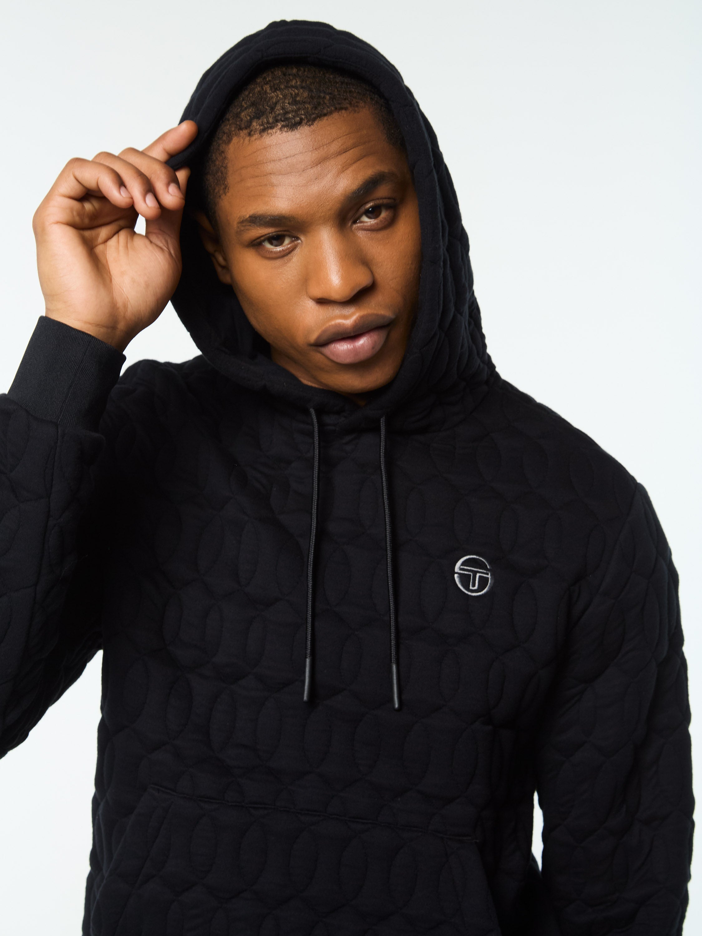 Aversa Quilted Hoodie- Black Beauty