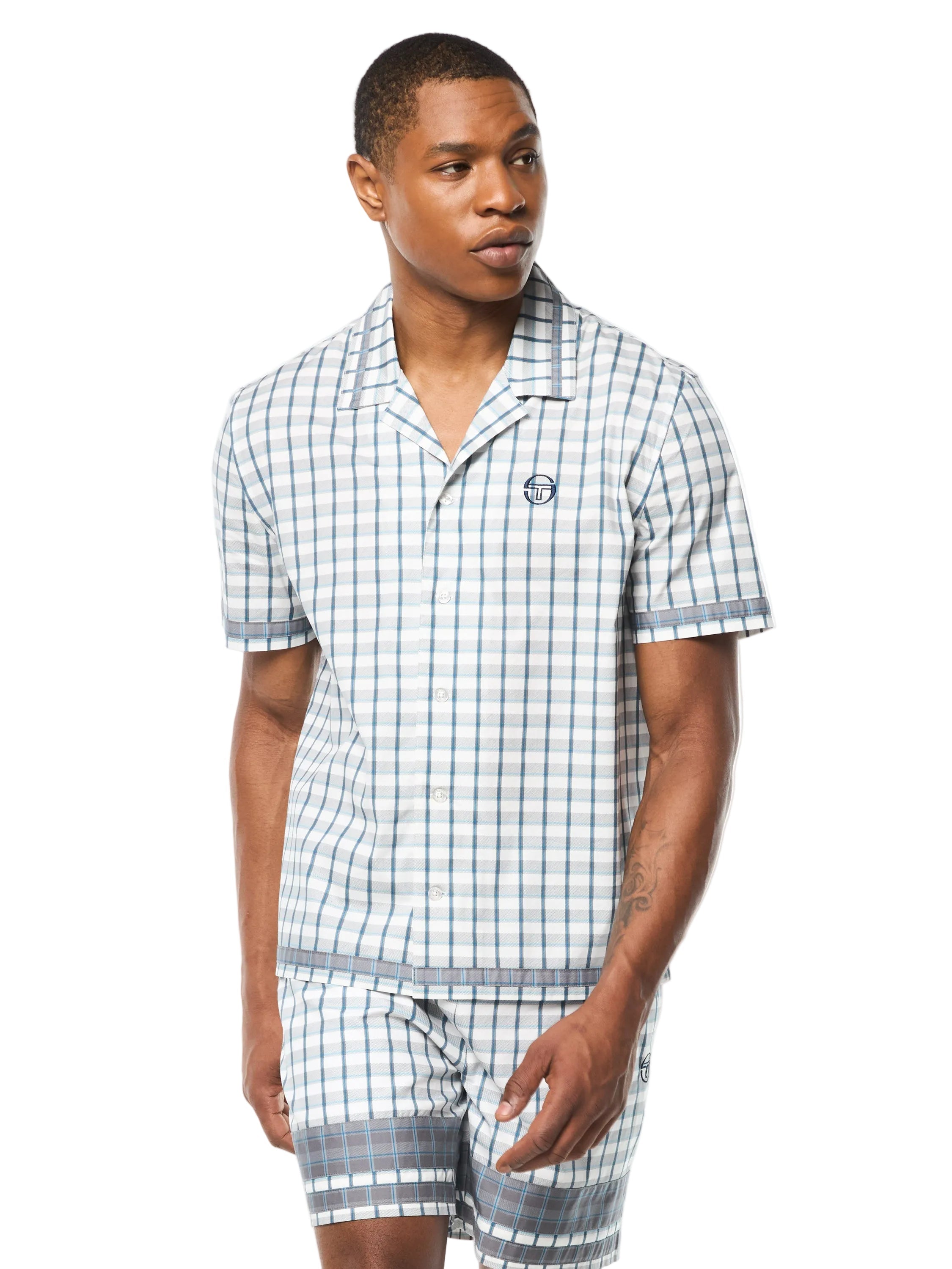 Quadretto Cabana Shirt- Brilliant White