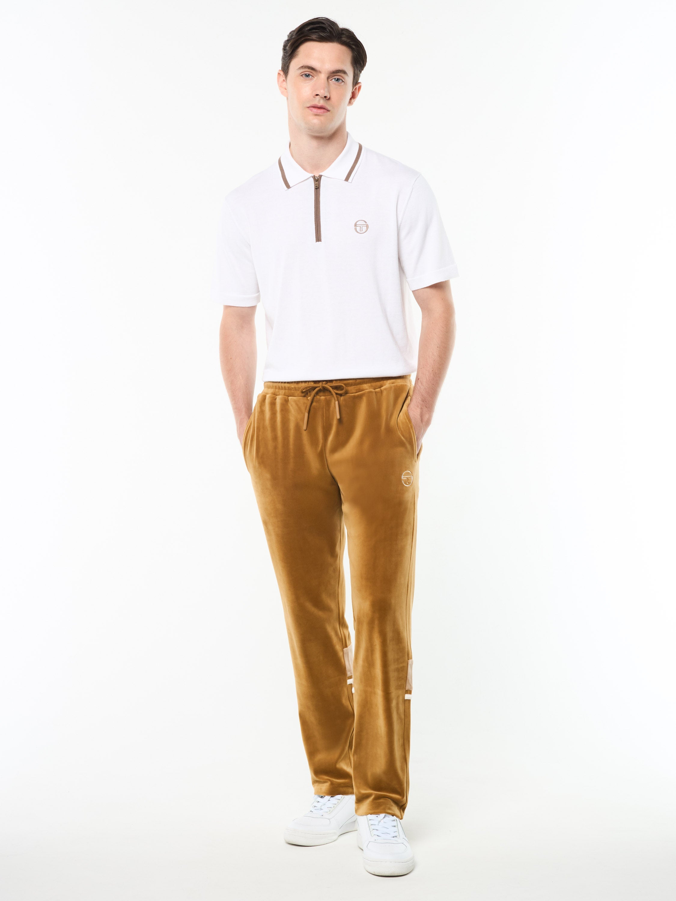 Damarindo Velour Track Pant- Bronze Brown