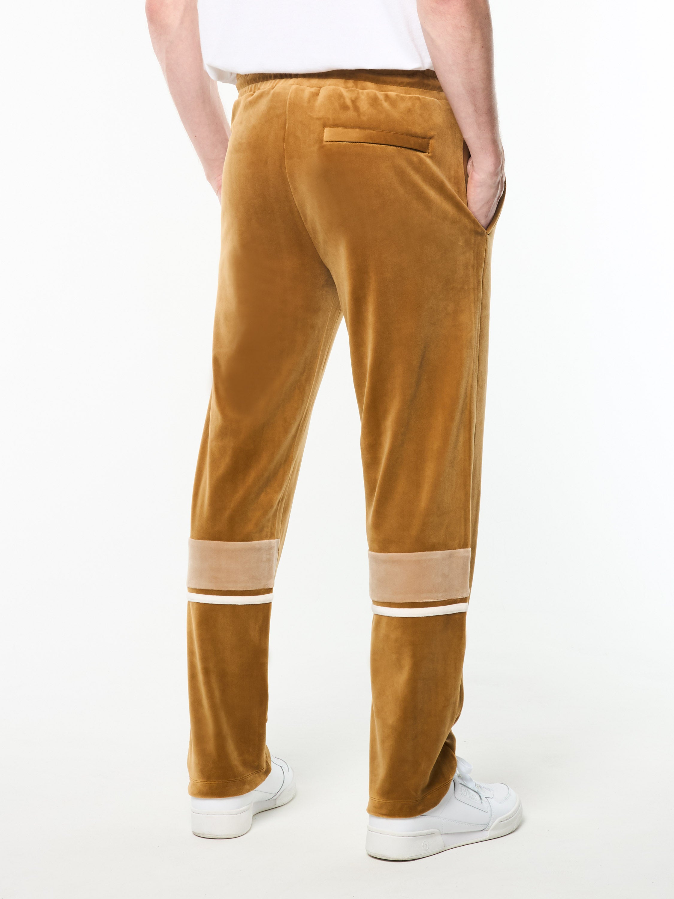 Damarindo Velour Track Pant- Bronze Brown
