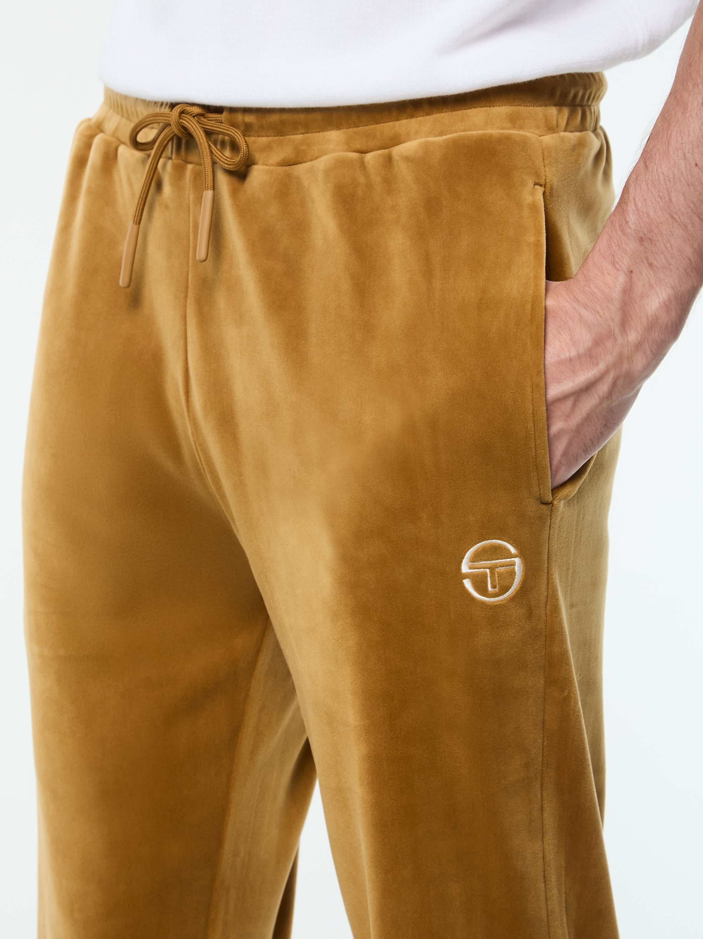 Damarindo Velour Track Pant- Bronze Brown
