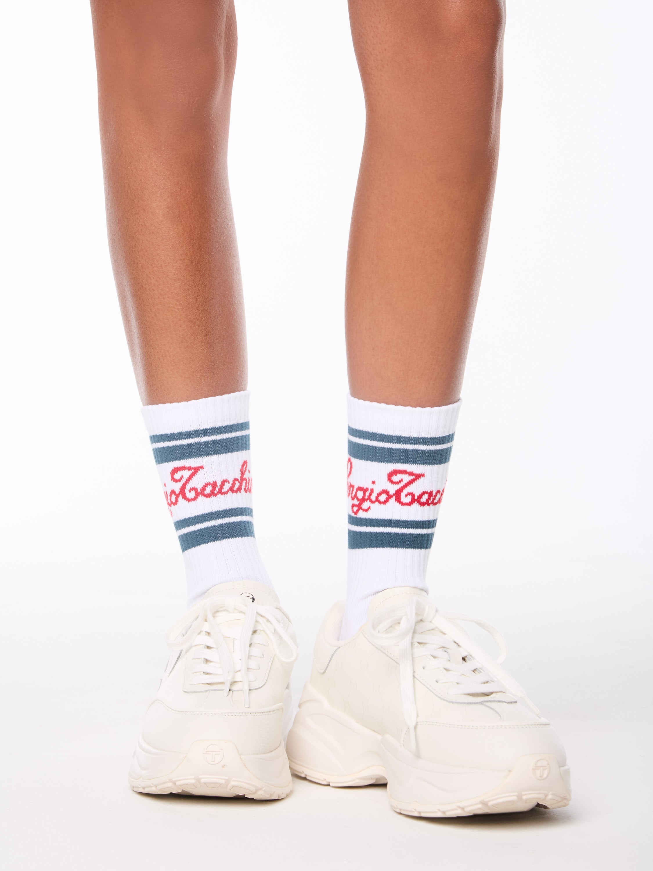 Classico Script Sock-Brilliant White
