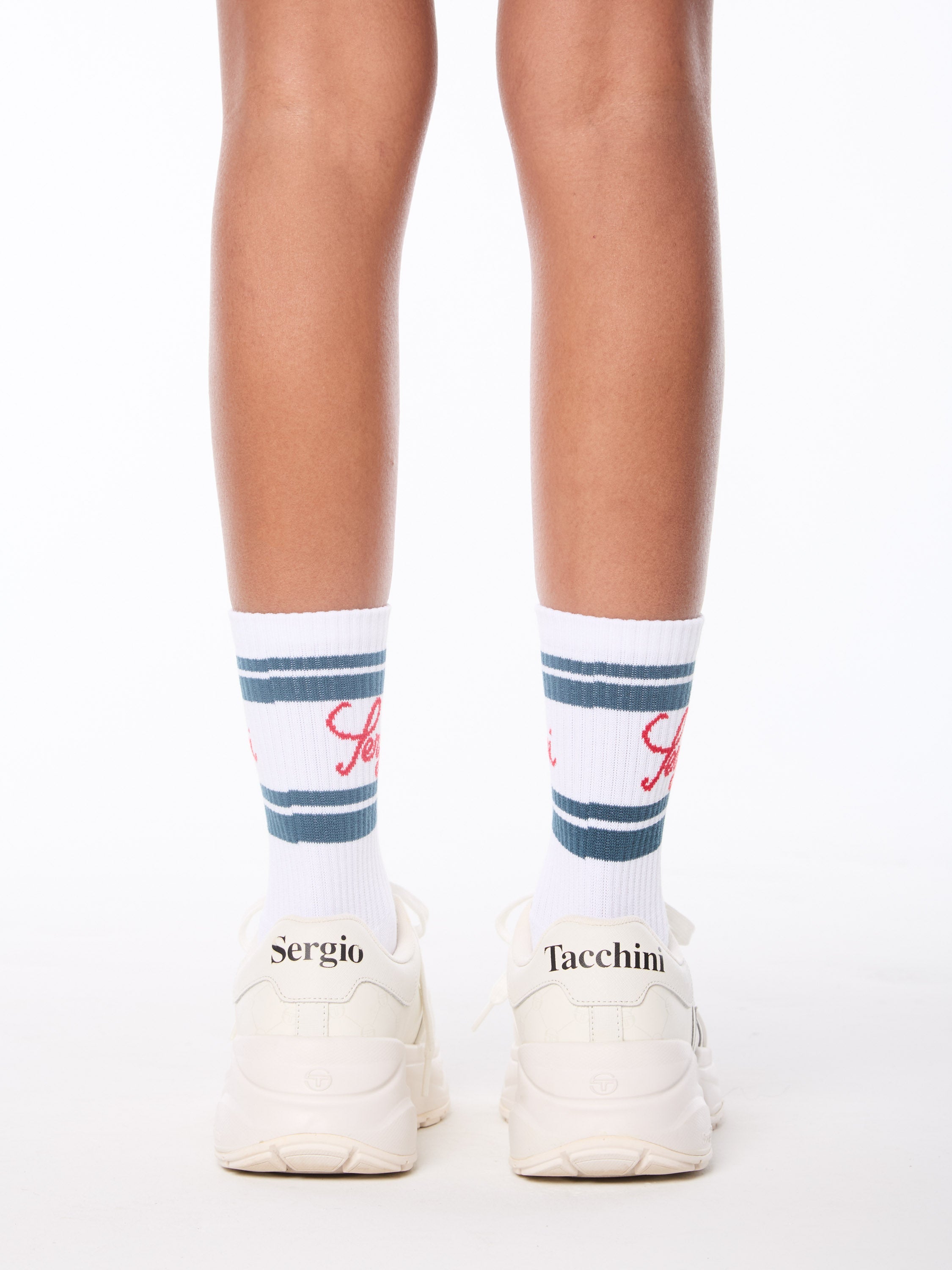 Classico Script Sock-Brilliant White