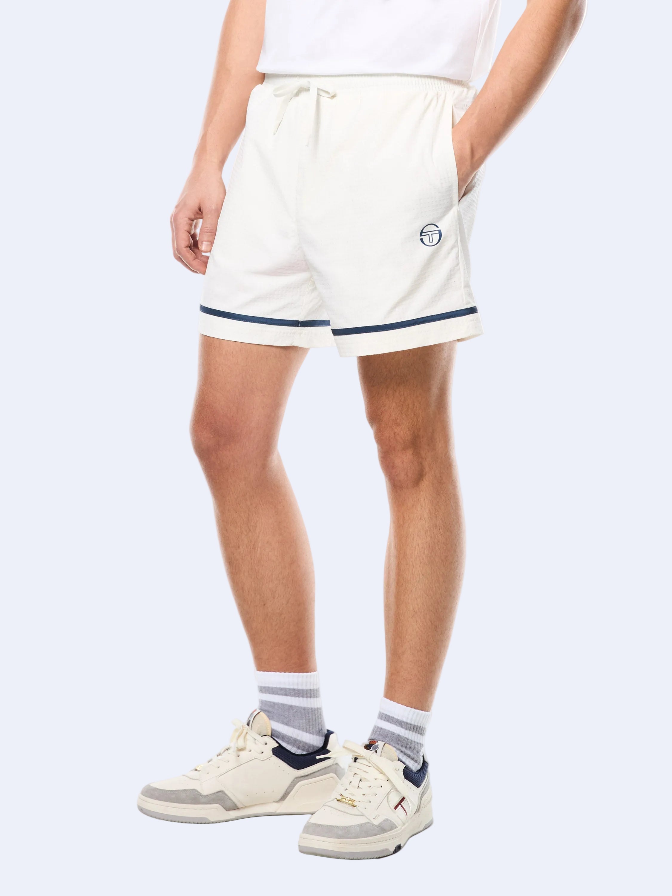 Striscia Shorts-Gardenia