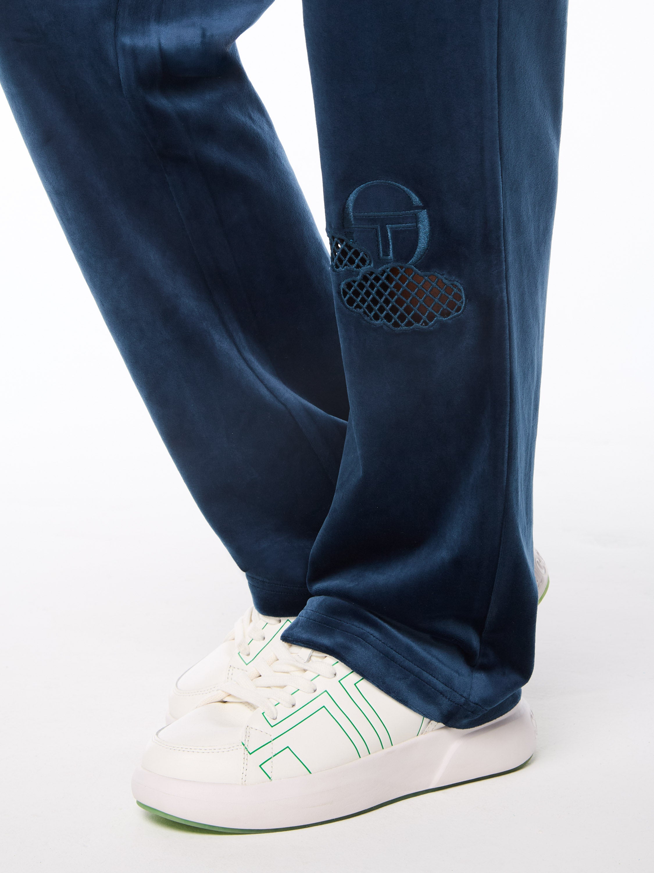 Nuvola Velour Track Pant-Key Largo