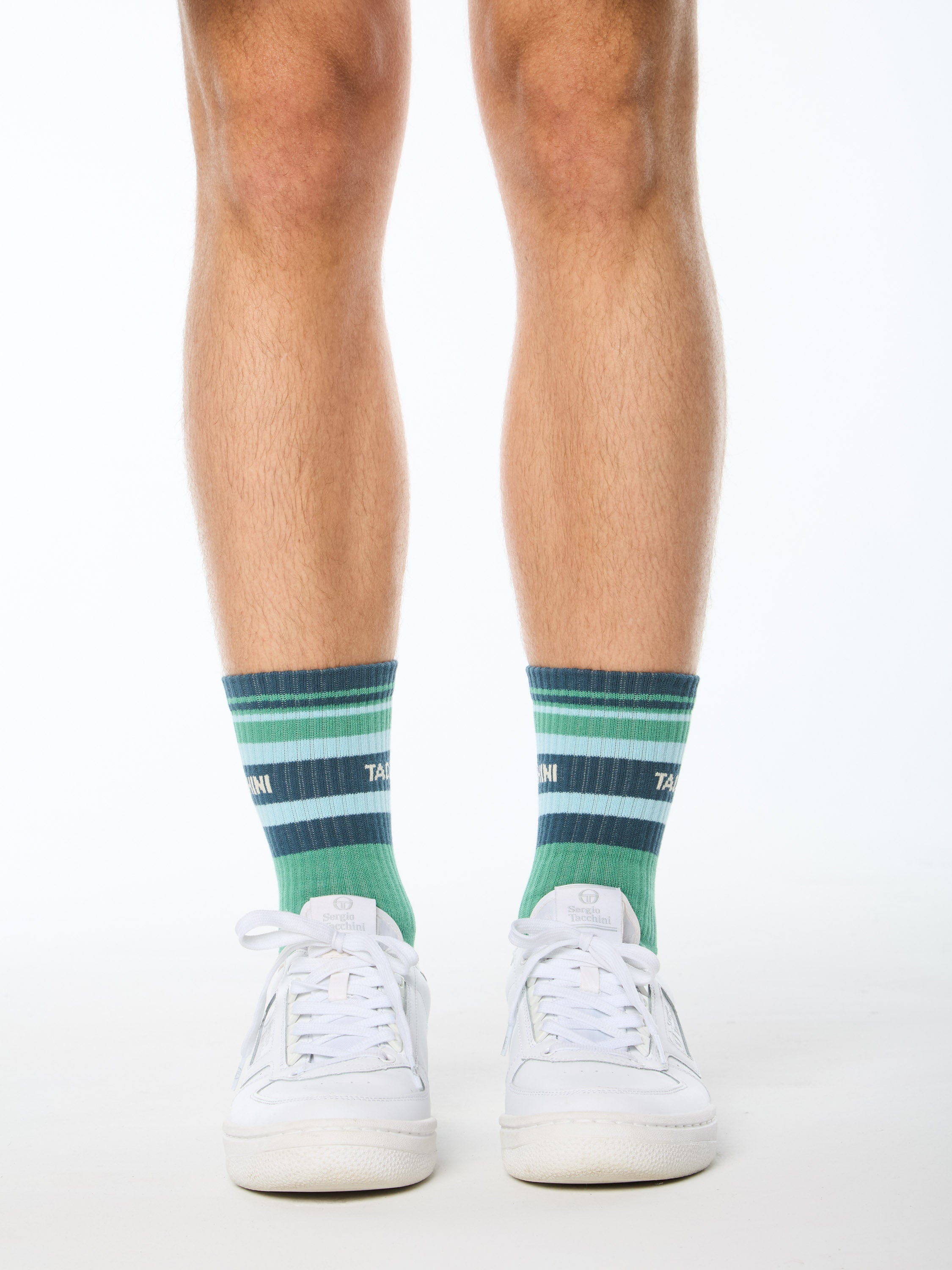 Strisce Sock-Bottle Green