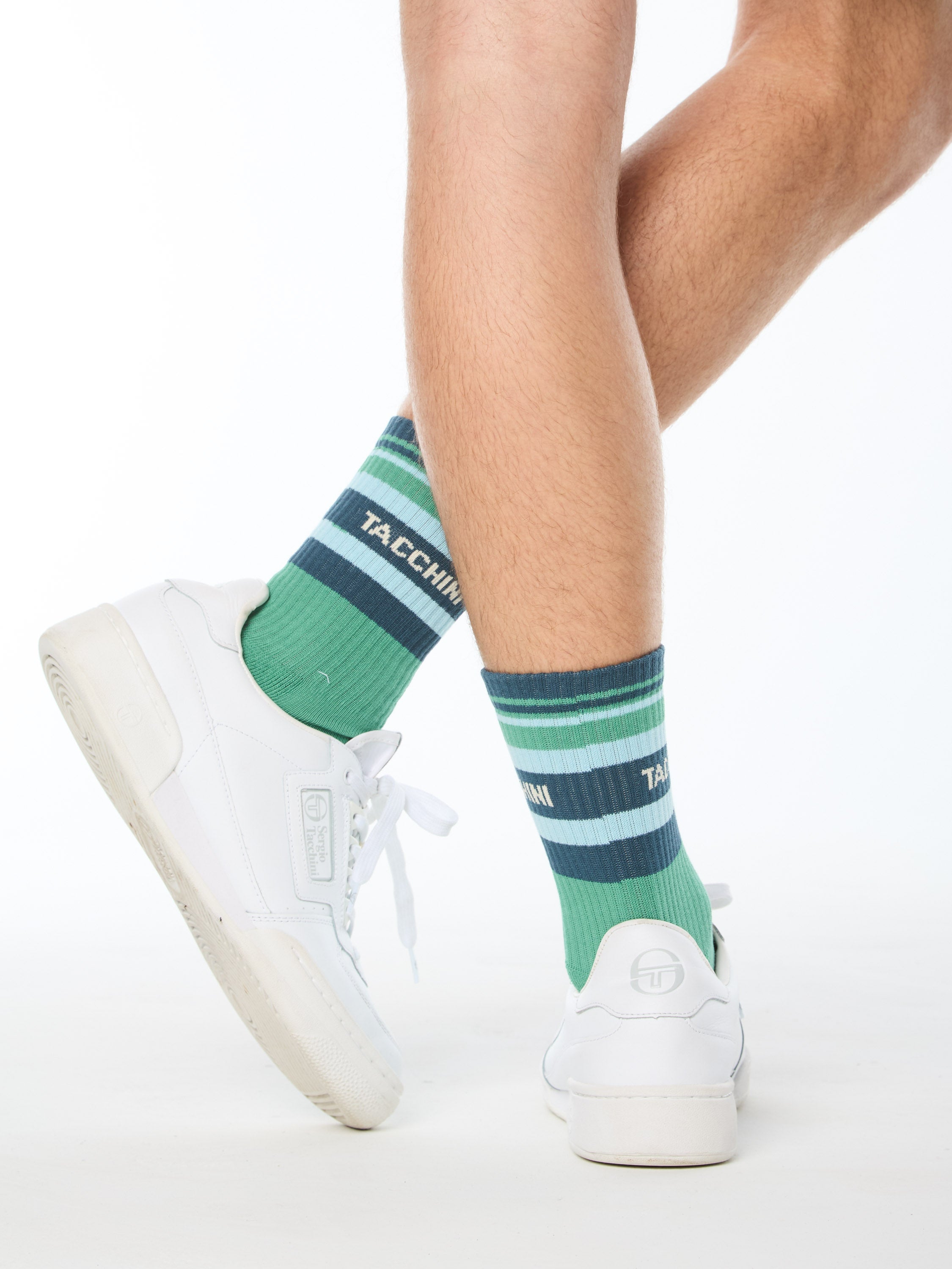 Strisce Sock-Bottle Green