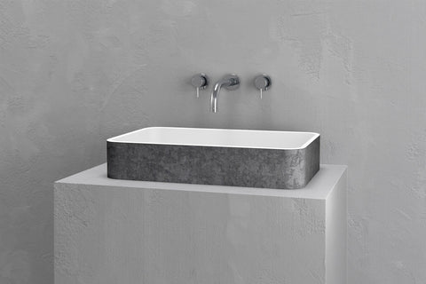 Rectangular Concrete Vessel Sink