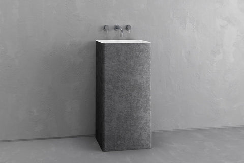 Square Concrete Pedestal Sink – Bespoke Collection
