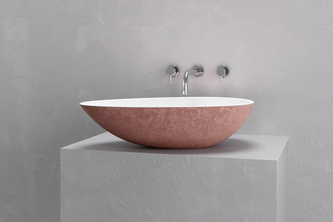 Egg-Shaped Concrete Vessel Sink
